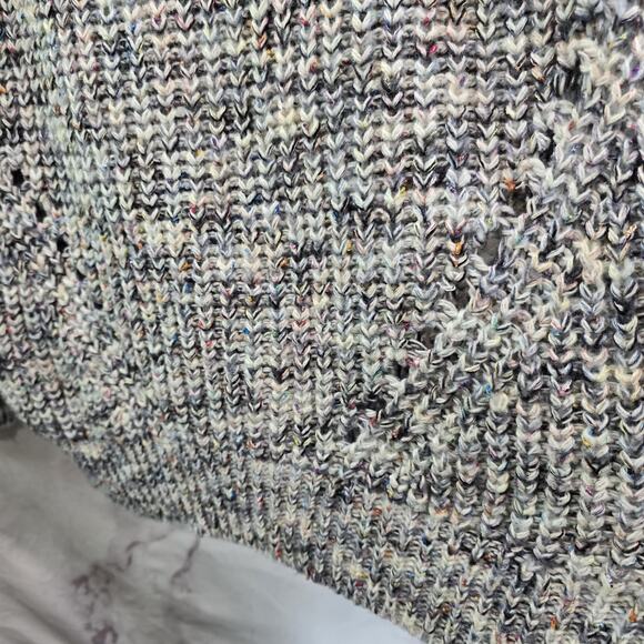 Rails Sweater Womens Small Black Gray Marled Lux Kaleidoscope Crew Neck Wool - Picture 10 of 12